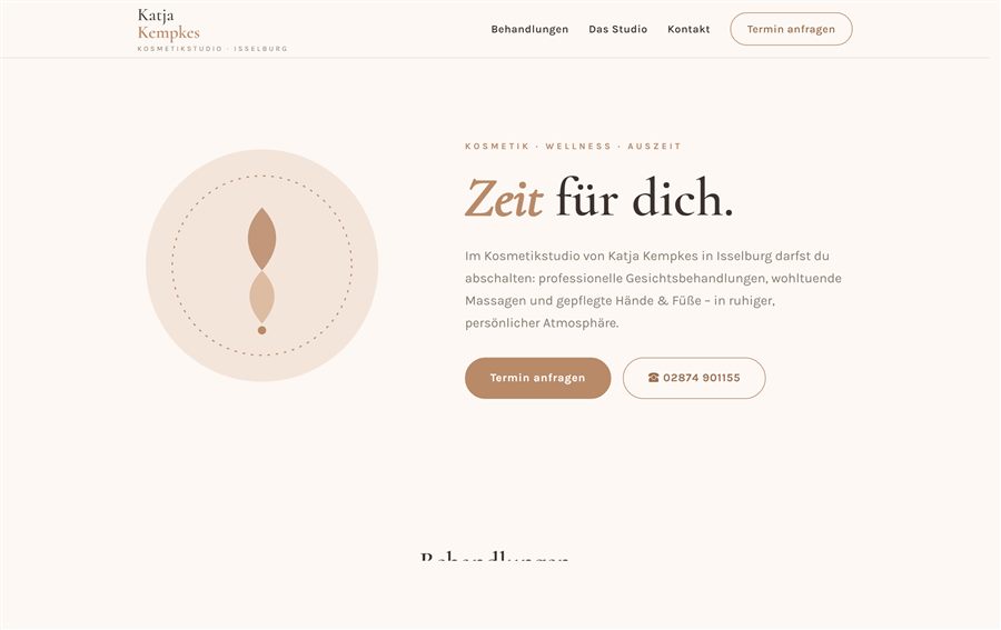 Website Kosmetikstudio Kempkes